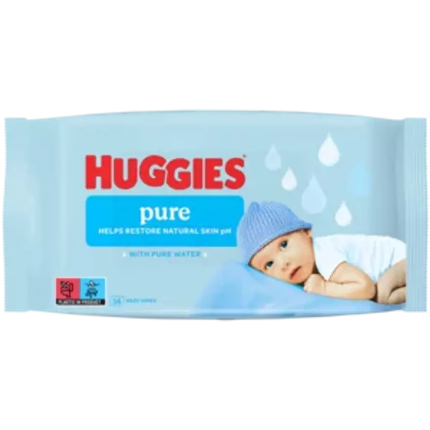 Huggies Pure Wetwipes 56Pk