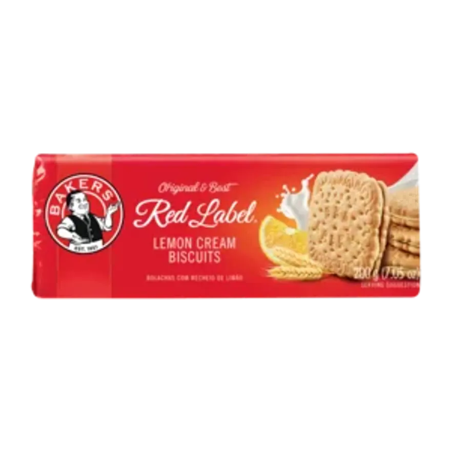Bakers Red Label Lemon Cream Biscuits 200g