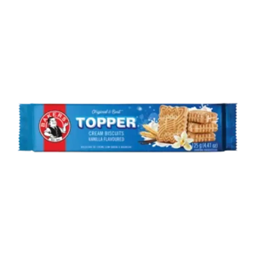 Bakers Topper Vanilla Cream Biscuits 125g