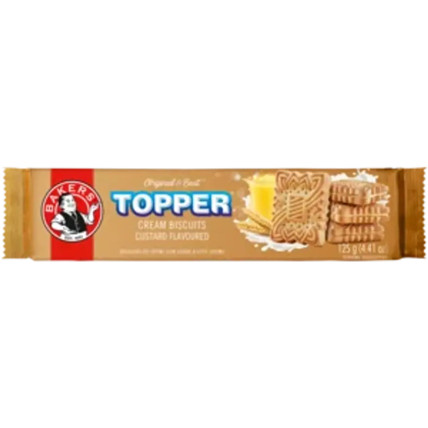 Bakers Topper Cream Biscuits Custard 125g