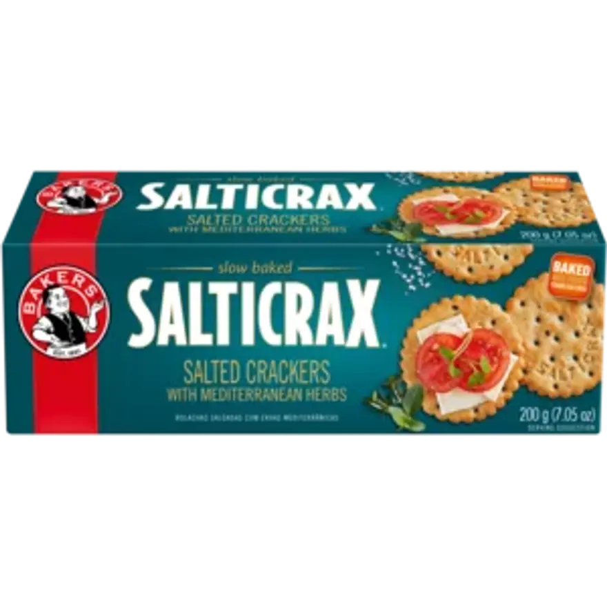 Salticrax Salted Crackers with Mediterranean Herbs 200g