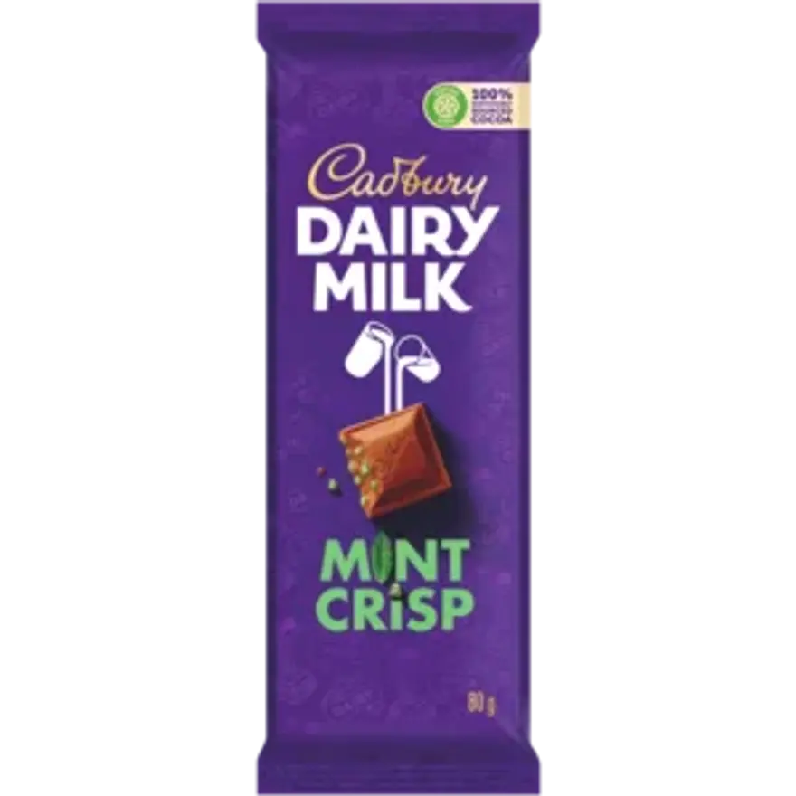 Cadbury Dairy Melk Mint Crisp 80g