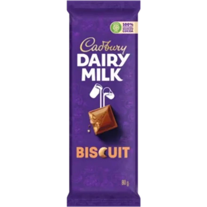 Cadbury Dairy Melk Biscuit Chocolate 80g