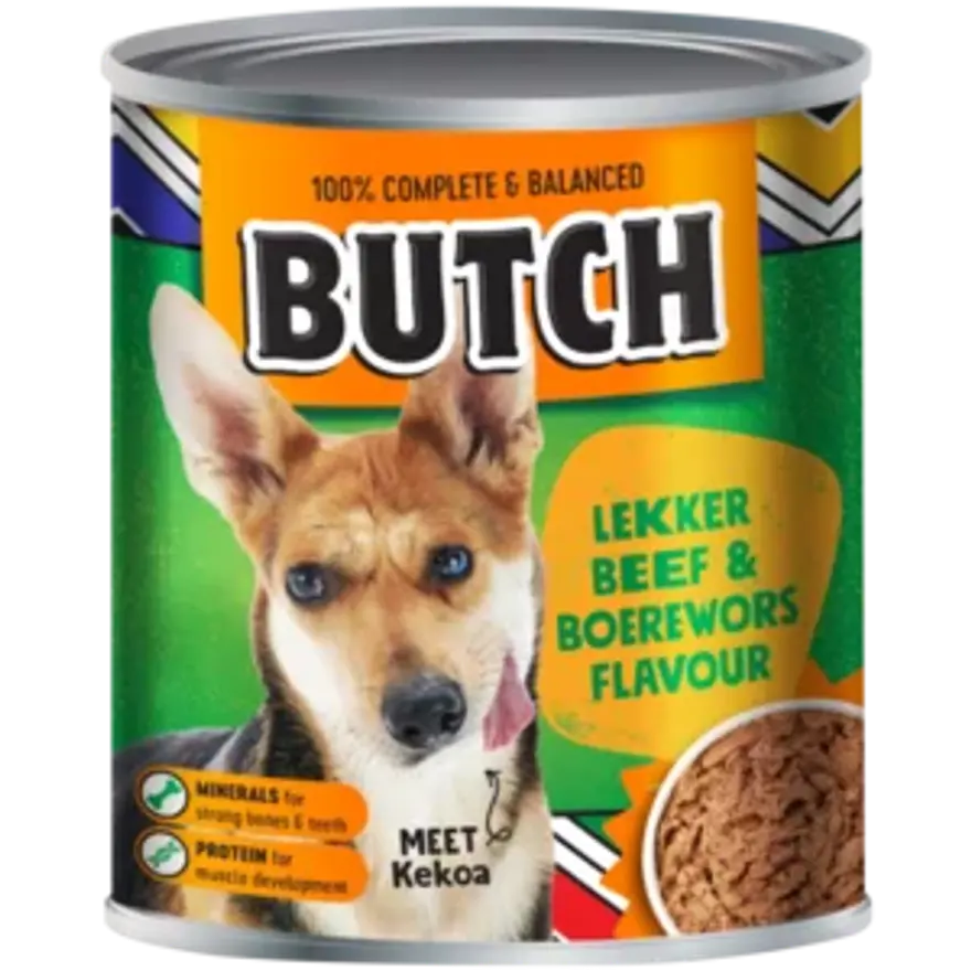 Butch Dog Food Beef & Boerewors Flavour 820g