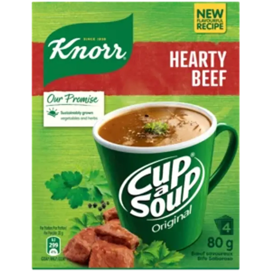 Knorr Cup a Soup Hearty Beef 4`s 80g