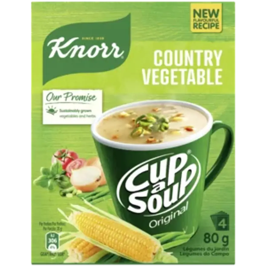 Knorr Cup a Soup Country Vegetable 4`s 80g