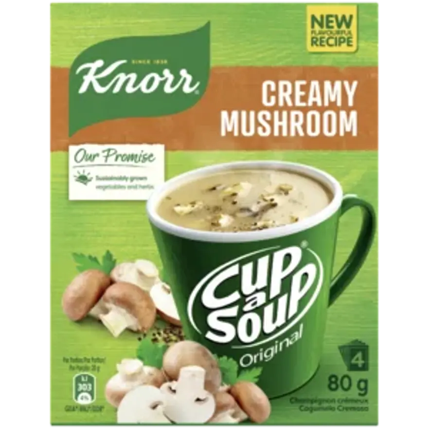Knorr Creamy Mushroom Cup a Soup 4`s 80g