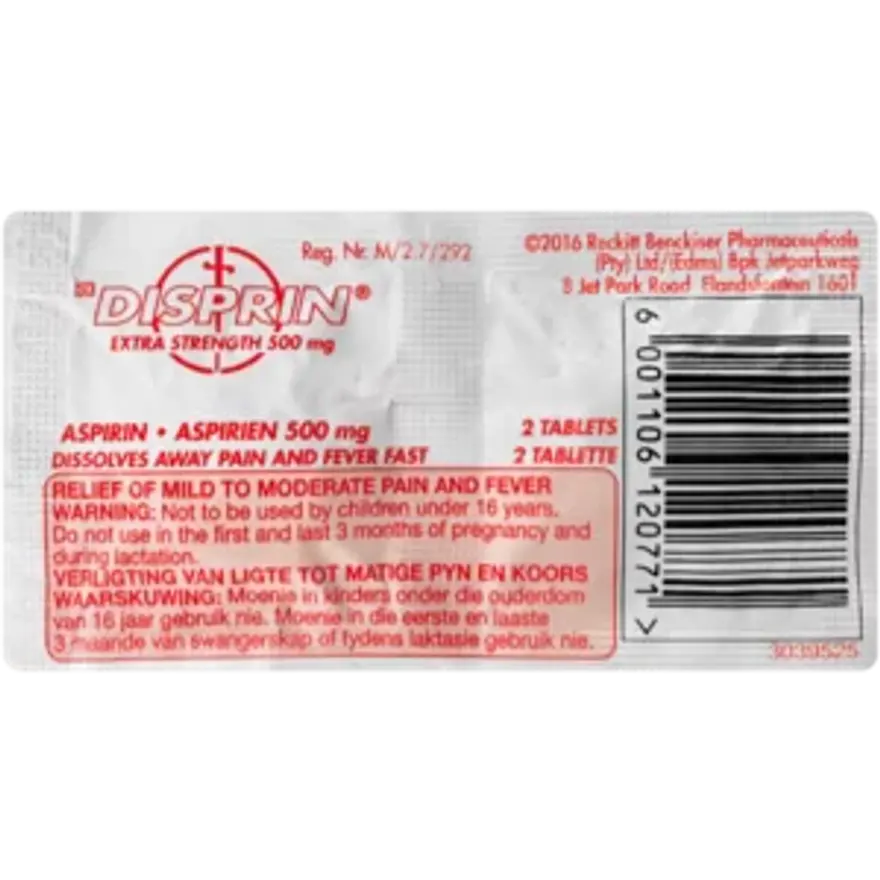 Disprin Extra Strenght 500mg 2`s