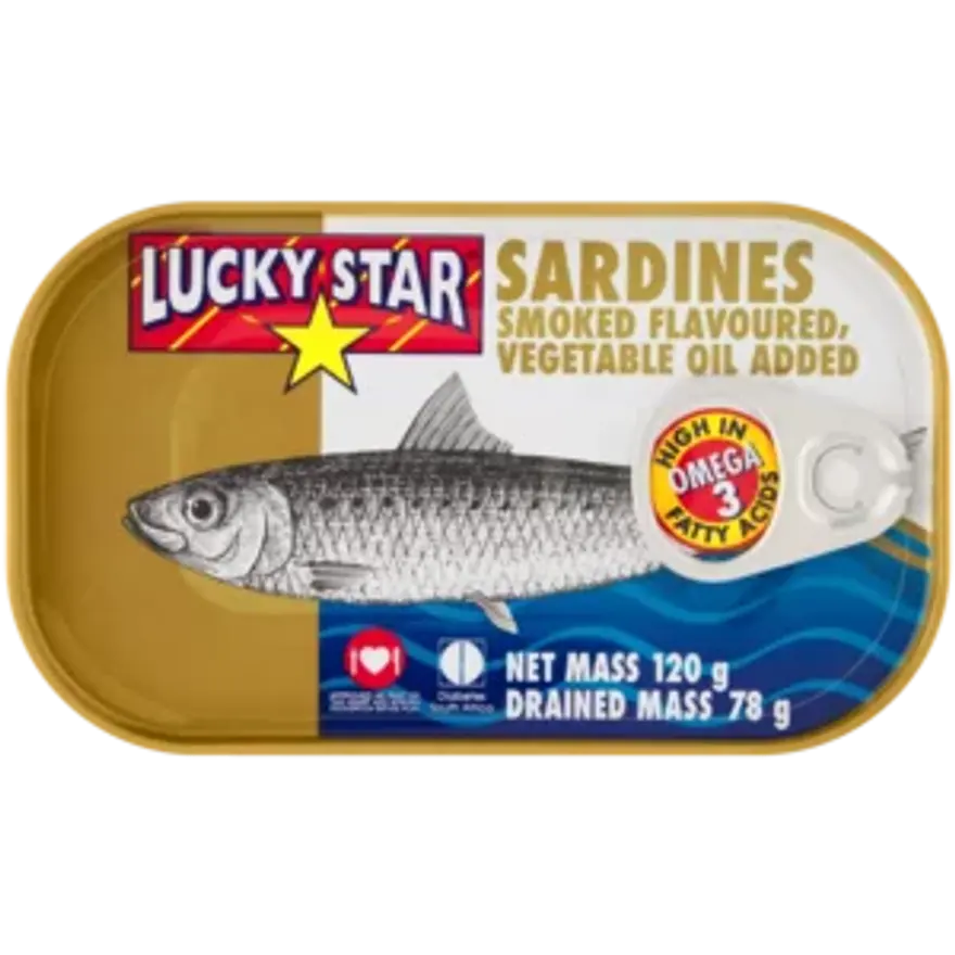 Lucky Star Sardines Smoked Flavoured Vegetable Oil Added 120g