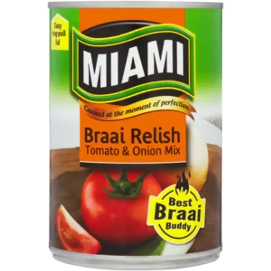 Miami Braai Relish Tamatie & Ui Mix 410g