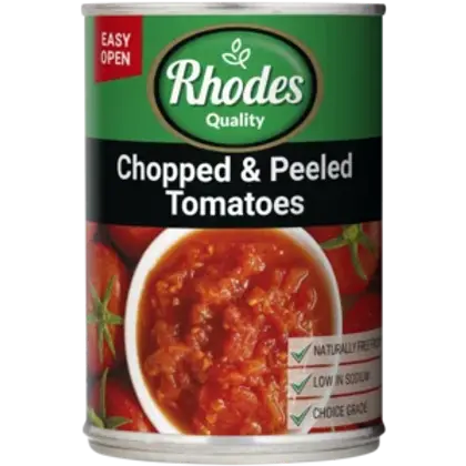 Can Tamatie Chopped Peeled Rhodes 410G