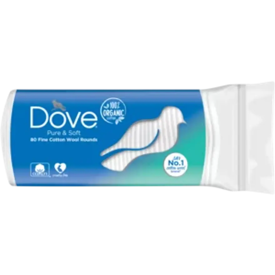 Dove Cotton Wool Round 80`s