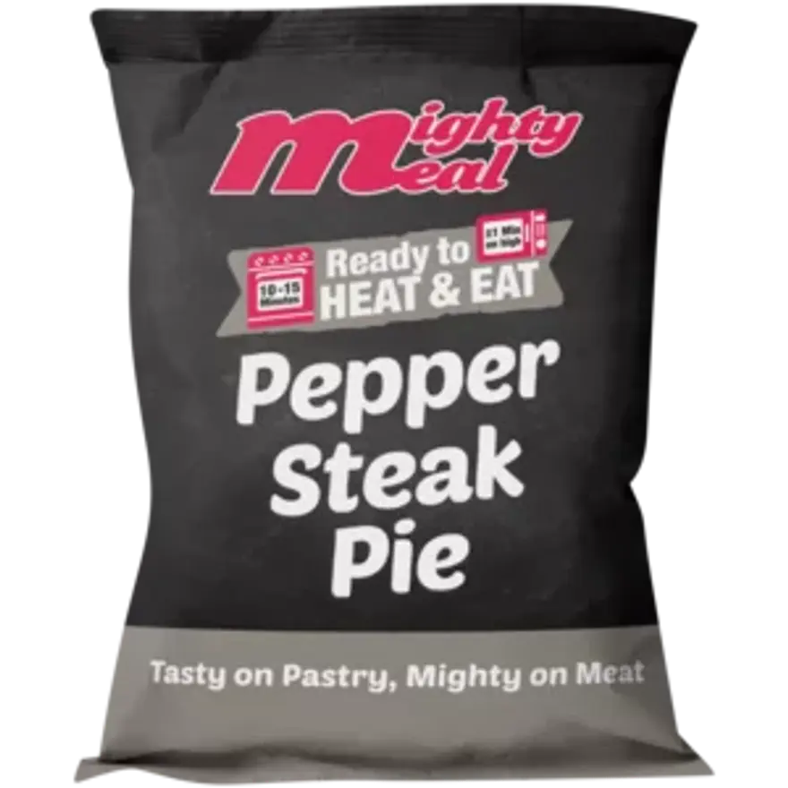 Mighty Meal Pepper steak pie
