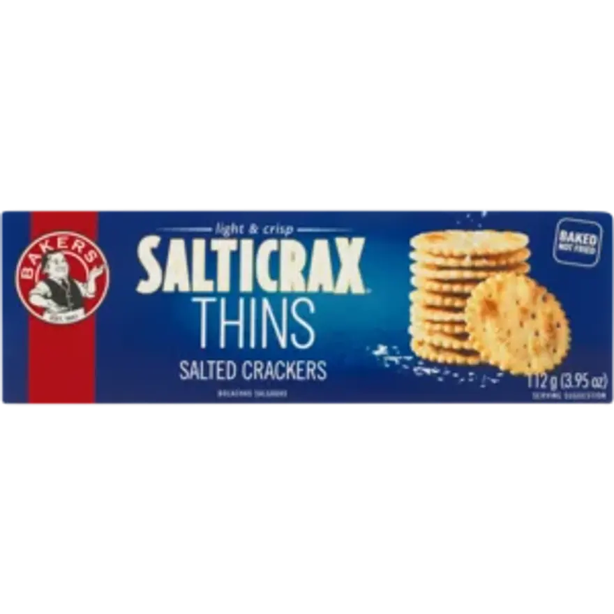 Bakers salticrax Thins Salted Creckers 112g