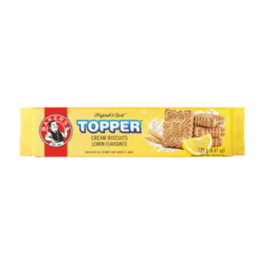 Bakers Topper Cream Biscuits Lemon 125g