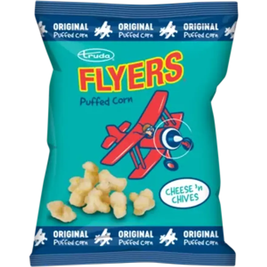 Truda Flyers Puffed Corn Kaas Chives 100g