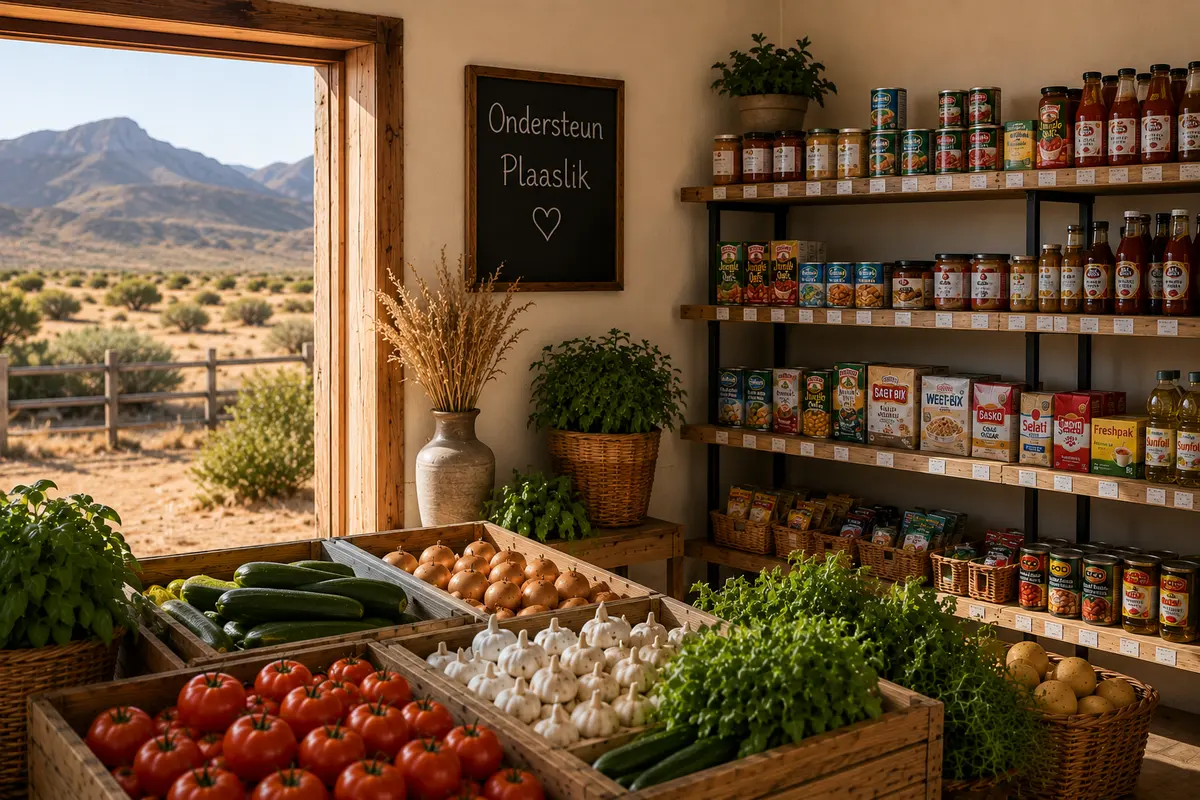 Image of a shop with fresh produce